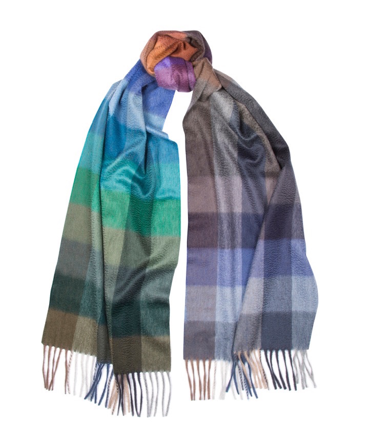 Begg & Co Arran 150th anniversary check scarf, limited edition