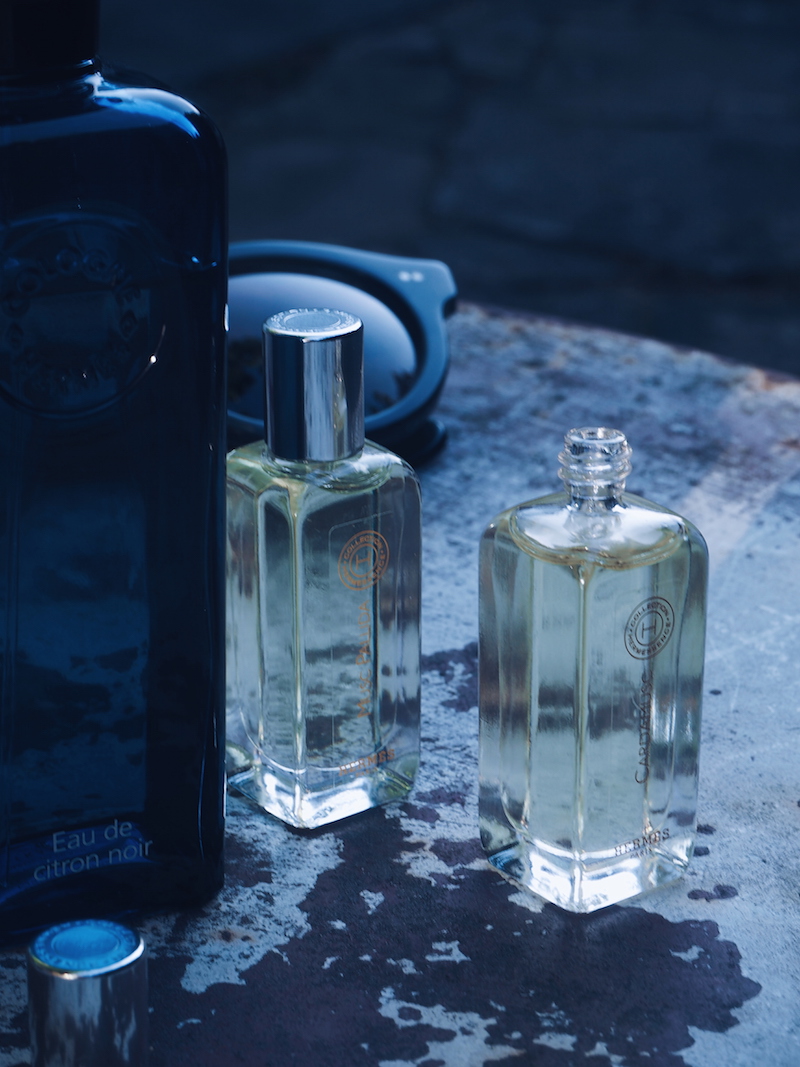 Hermes Eau de Citron Noir and Musc Pallida and Cardamusc pure perfume oils