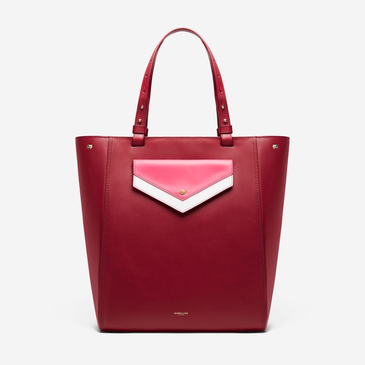 Demellier San Diego tote bag in berry magenta white