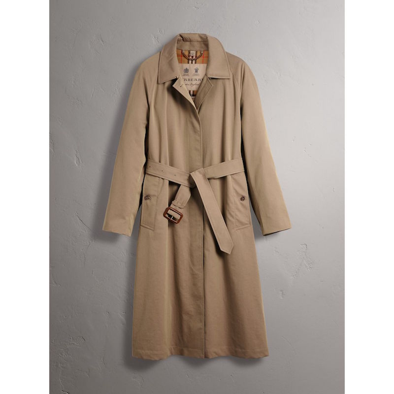 Burberry Brighton extra long car coat in taupe
