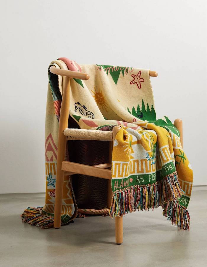 Alanui Summer Vibes Icon wool-jacquard blanket