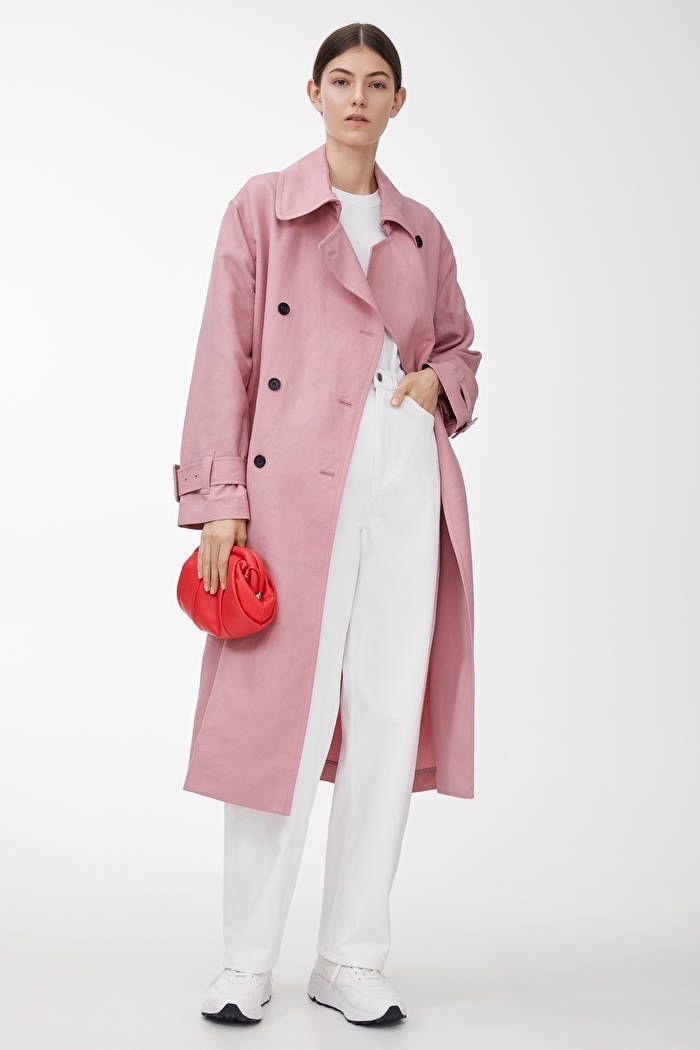 Arket pink trench 