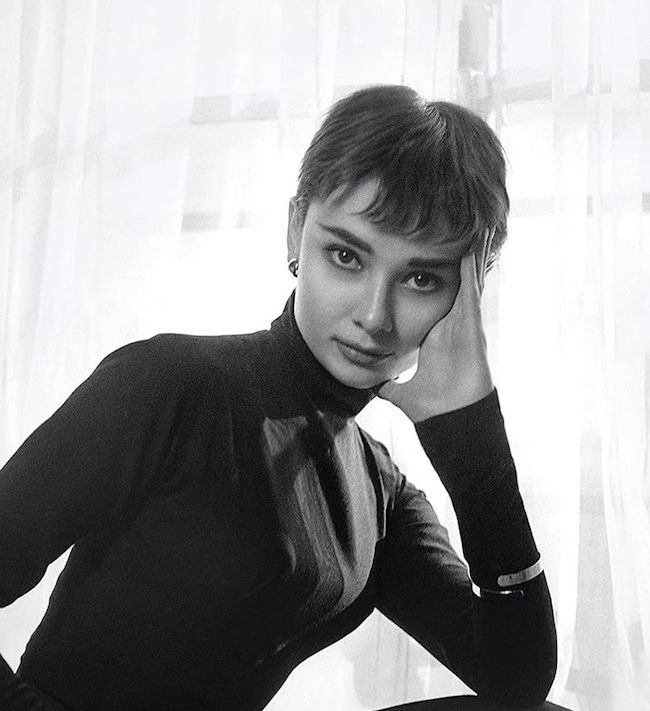 Audrey Hepburn wearing single bangle