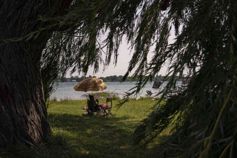 Belle Isle, Detroit designed by Frederick Law Olmsted - photo by Ruth Fremson NYT