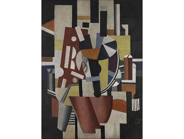 Fernand-Leger-Composition-The -Typographer-1918-19-Oil-on-canvas- Leonard-A-Lauder-Cubist-Collection