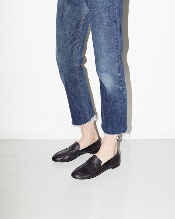 Jeans and loafers. Robert Clergerie loafers from La Garconne