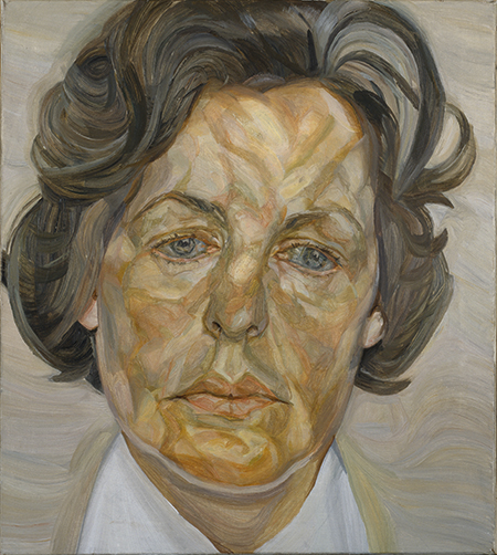 Lucian Freud Woman in a White Shirt, portrait of the Duchess of Devonshire