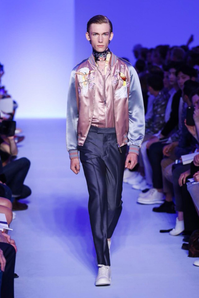 Louis Vuitton Spring Summer 2016 satin bomber jacket