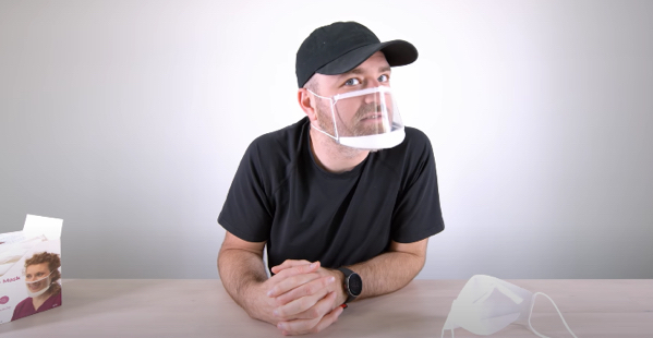 Apple face mask clear mask unboxing